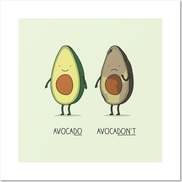 Eat your avocado right! Wall Art by milkyprint